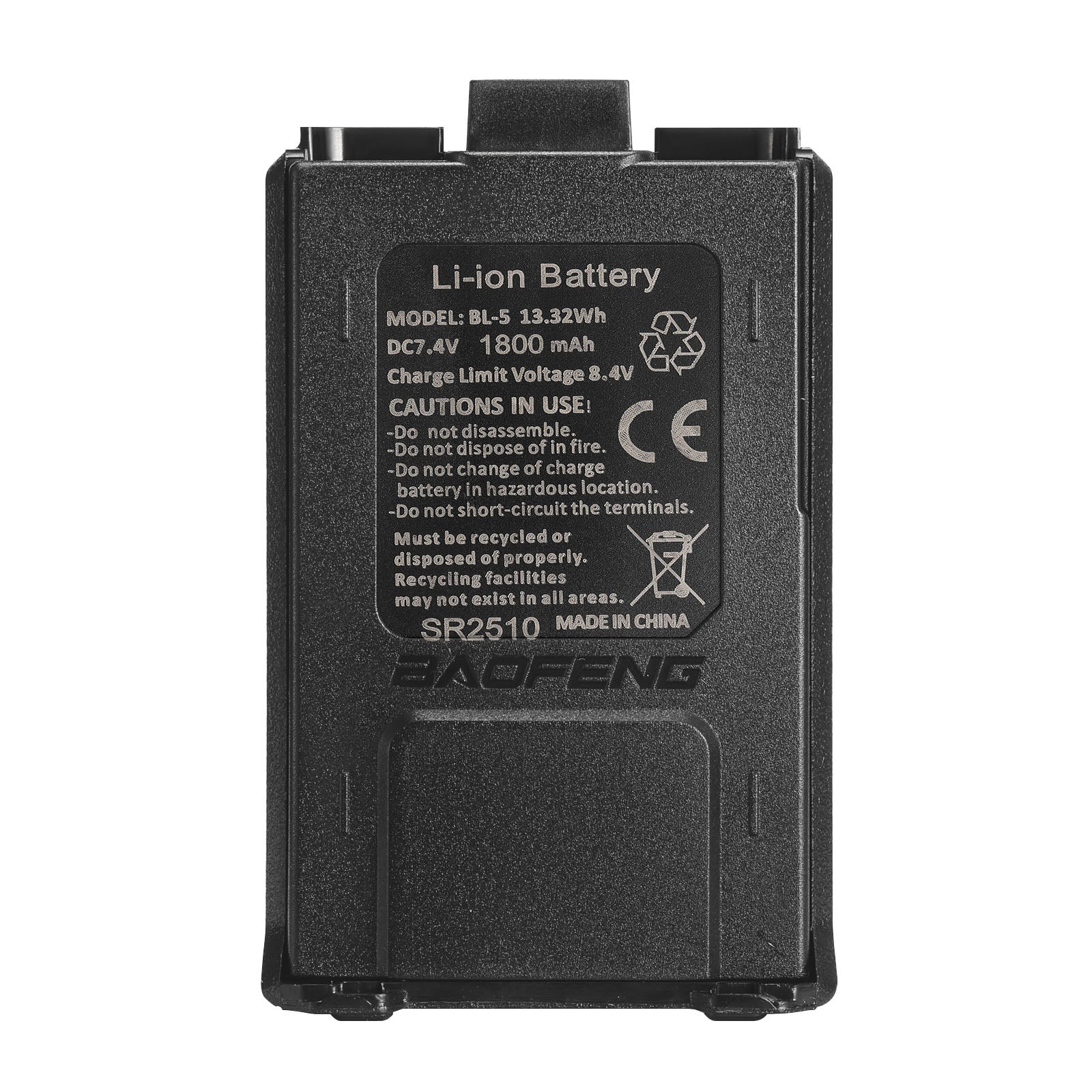 Baofeng BL-5 1800mAh Battery USB-C Charging Port For UV-5R