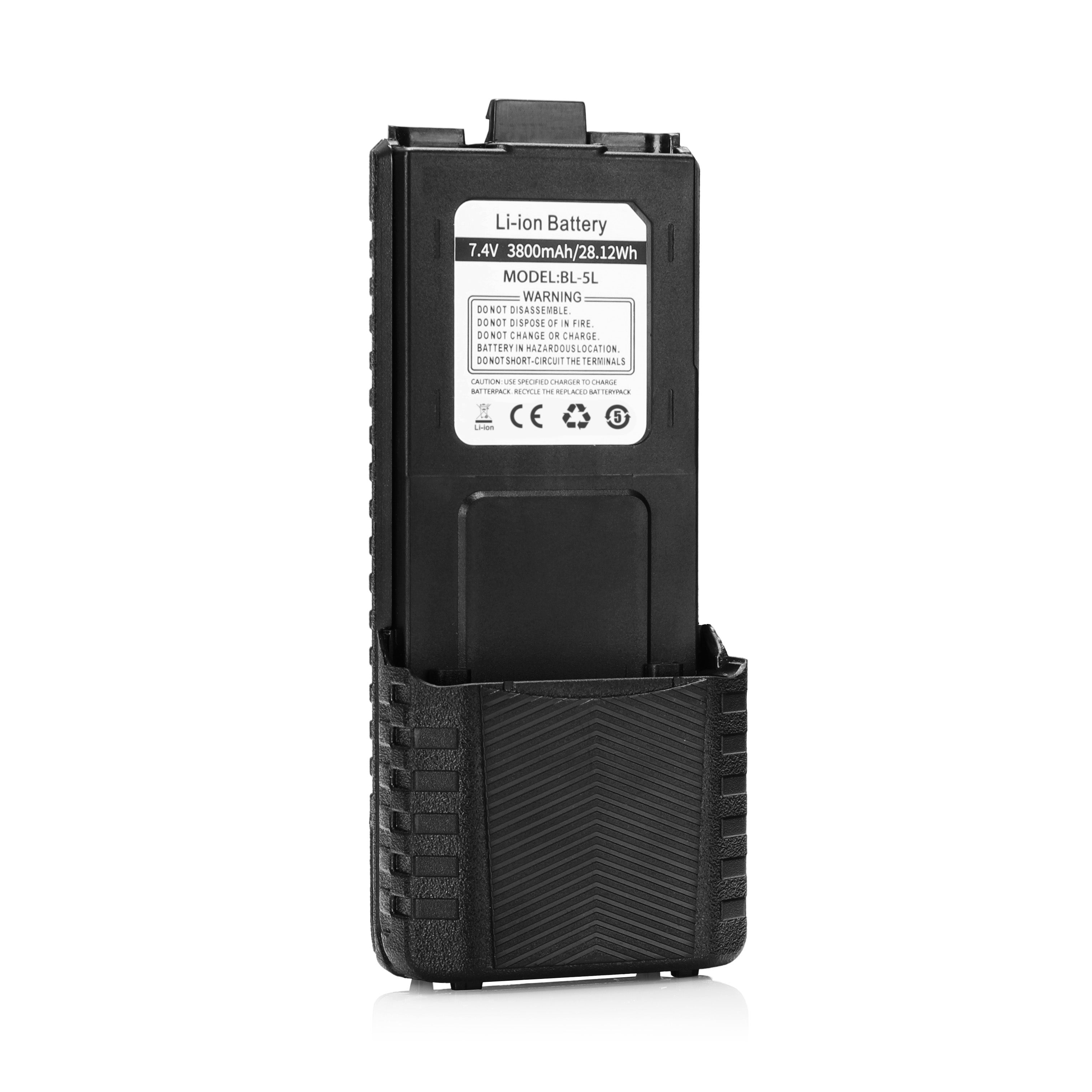 SHAWOROCE 7,4 V 3800 mAh Li-ion batterij compatibel met Baofeng radioapparatuur radio UV-5R UV-5R RD-5R DM-5R BF-F8HP Walkie Talkie BL-5 oplaadbare batterijen met grote capaciteit batterij SHAWOROCE 7,4 V 3800 mAh Li-ion batterij compatibel met Baofeng radioapparatuur radio UV-5R UV-5R RD-5R DM-5R BF-F8HP Walkie Talkie BL-5 oplaadbare batterijen met grote capaciteit batterij