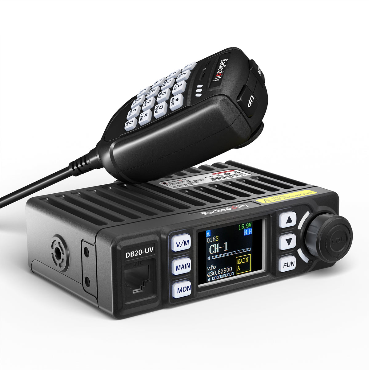 Radioddity DB20-UV Mobile Radio Dual Band 20W Display Sync VOX