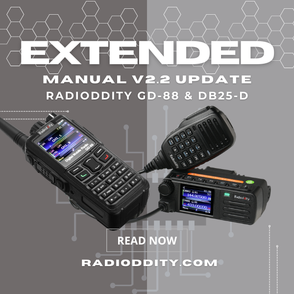 Radioddity GD-88 & DB25-D Extended Manual Update v2.2