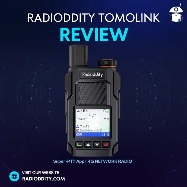Radioddity Tomolink POC radio - self-managed push-to-talk with 3-year service
