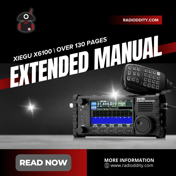 Radioddity Extended Manual for Xiegu X6100 | 2024 February