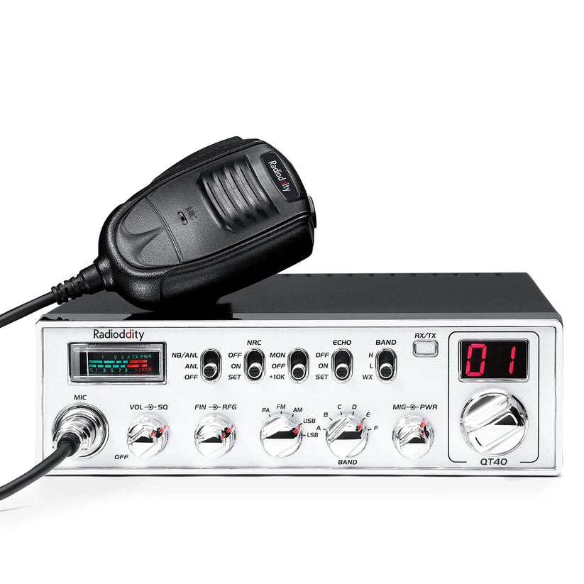 Radioddity QT40 10 Meter Radio | 40W | FM/AM/SSB/PA | CTCSS/DCS | Weat