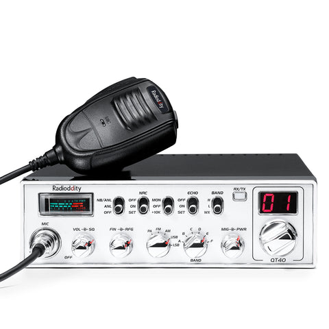Radioddity QT40 10 Meter Radio, 40W, FM/AM/SSB/PA, CTCSS/DCS
