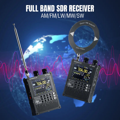 Raddy DP-666 Full Band DSP Radio | TEF6686 Chip | AM/FM /LW/MW/SW RDS Receiver | 2.8" Touchscreen | 5000mAh Battery | Telescopic & Donut Antenna | Firmware Upgradable