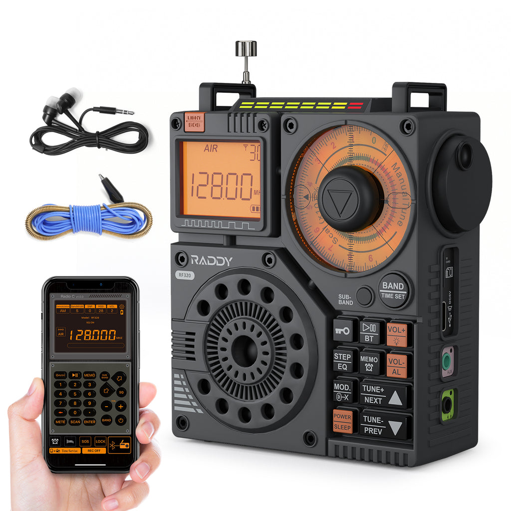 Raddy RF320 Shortwave Radio | FM/AM/SW/VHF/WB/AIR | Remote Control ...