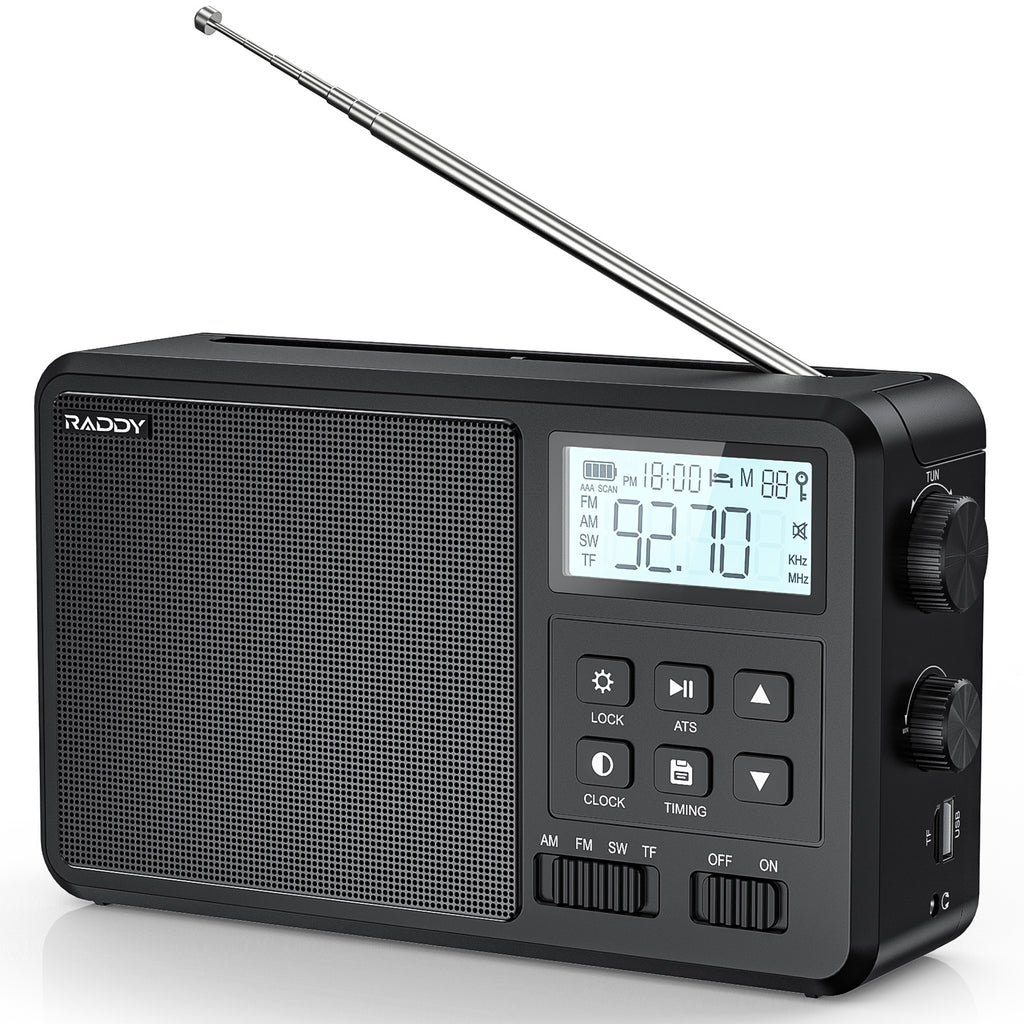 Raddy RF206 Shortwave Radio, FM/AM/SW, 8W Speaker