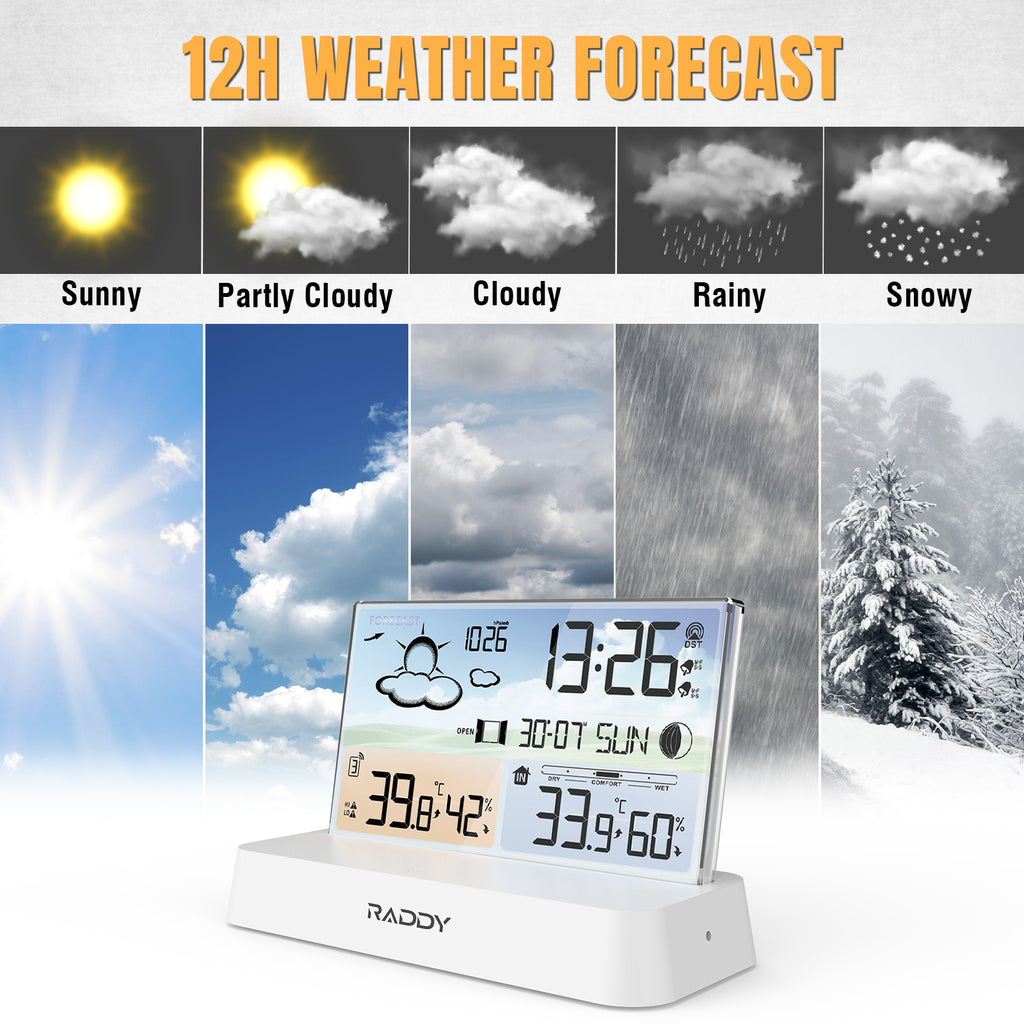 Raddy V4 Weather Station Raddy V4 Wireless Indoor Outdoor Thermometer ...