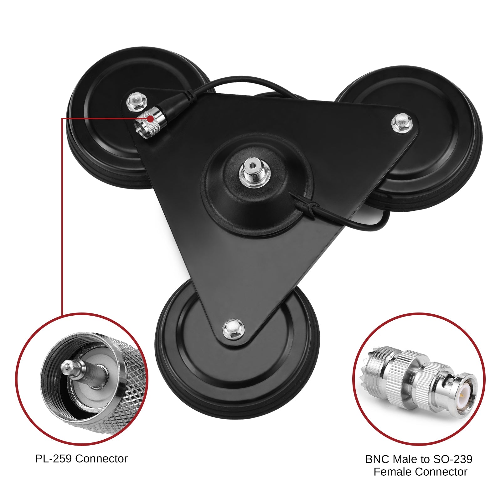 Filetage M10 avec adaptateur de Base SO239 QRP pour Filetage M10 avec adaptateur de Base SO239 QRP pour