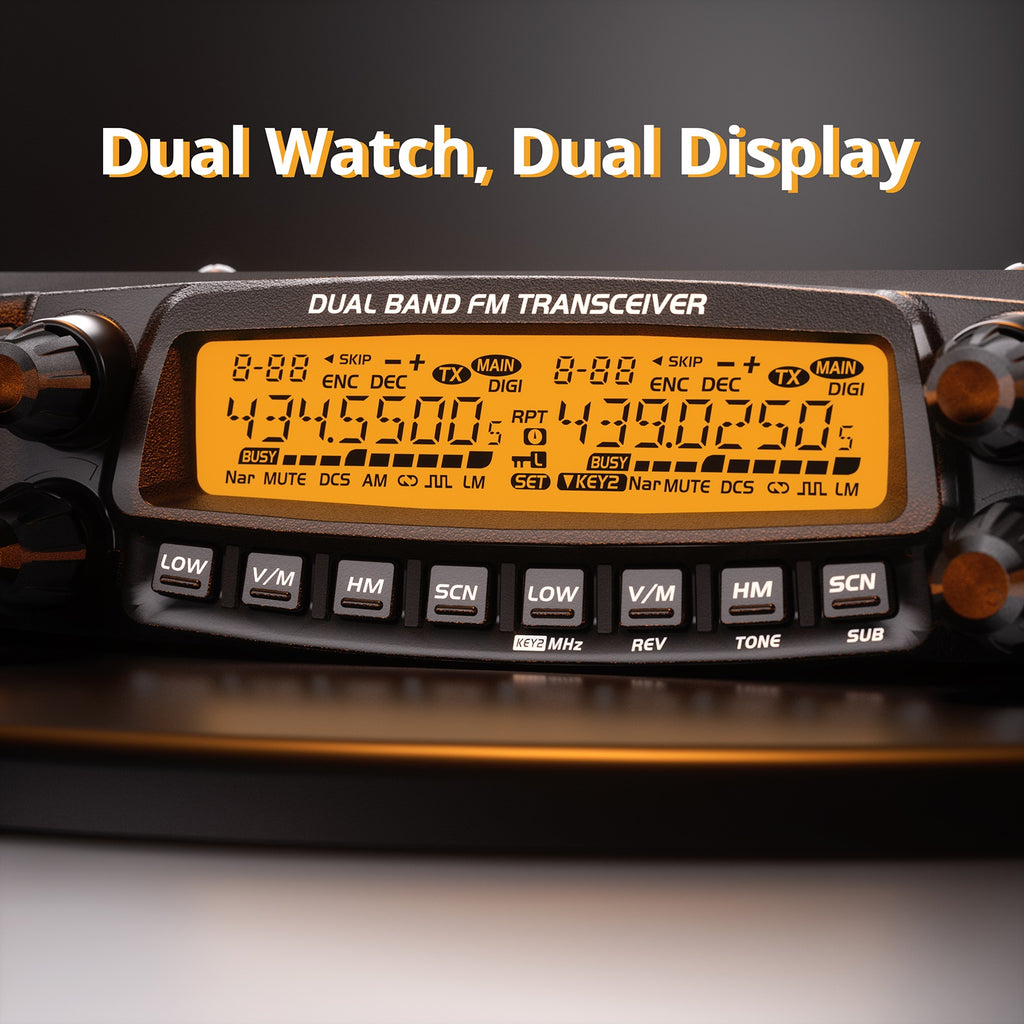 Radioddity DB50 Dual Band Mobile Radio | 50W | Large LCD Display ...