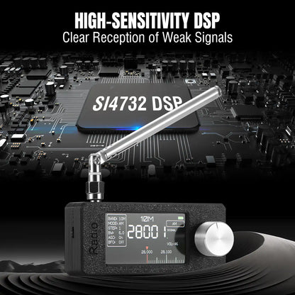 Raddy Mini Radio All-Band DSP Radio | Si4732 Chip | FM/SW/MW/VHF/CB Receiver | LSB/USB Modes | Headphone Amplifier | 1.9" Color Screen | Pocket Size | Firmware Upgrade - Radioddity