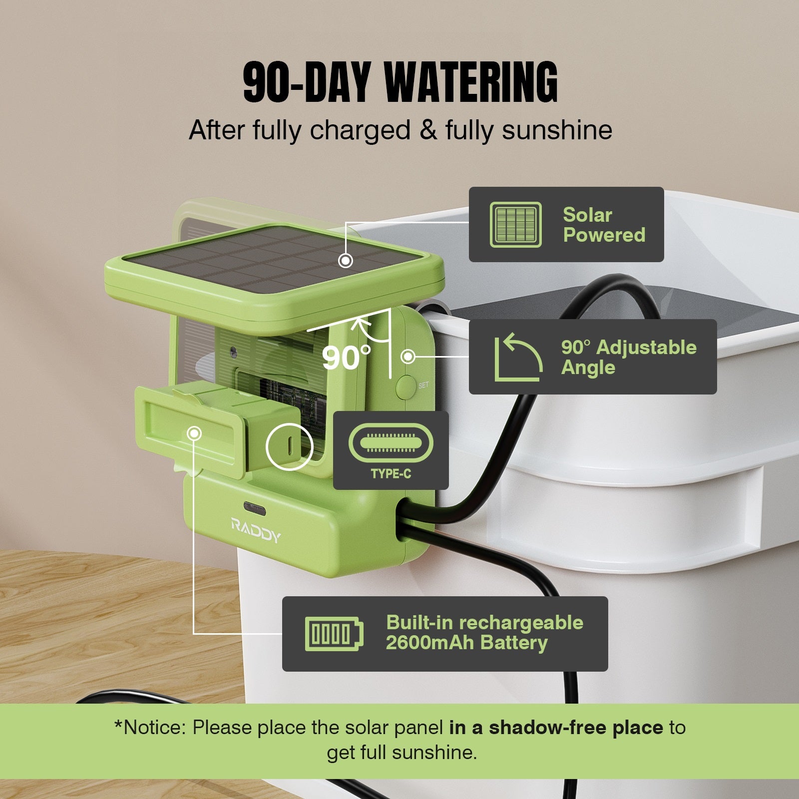 battery operated automatic plant watering system Raddy WS-2 Wi-Fi Drip Irrigation System | APP-Controlled | DIY Automatic Water Pump