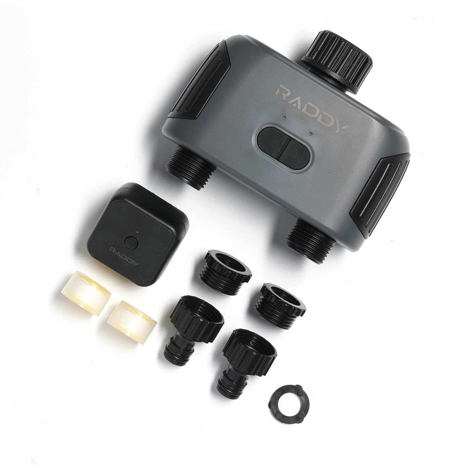 Raddy WS-3 WiFi Sprinkler Timer 2 Zone, Ipx5 Water Timer for Garden Hose Faucet, App Control Automatic Irrigation System with WiFi Hub, Rain Delay Raddy WS-3 WiFi Sprinkler Timer 2 Zone, Ipx5 Water Timer for Garden Hose Faucet, App Control Automatic Irrigation System with WiFi Hub, Rain Delay