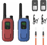 Radioddity FS-T3 Walkie Talkies para adultos y niños, paquete de 4  unidades, recargable, Walky Talky FRS, radio bidireccional, 22 canales,  carga USB