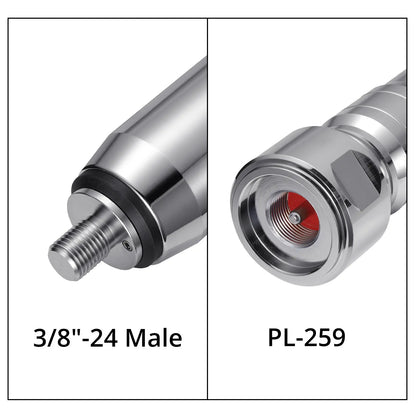 Radioddity HF-010A Antenna Adapter | PL-259 to 3/8-24 | Compatible with HF-010/HF-009 - Radioddity