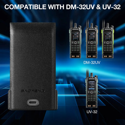 BAOFENG BC-32UV Original Li-ion Battery | 2500mAh High Capacity | USB-C Port | For DM-32UV and UV-32
