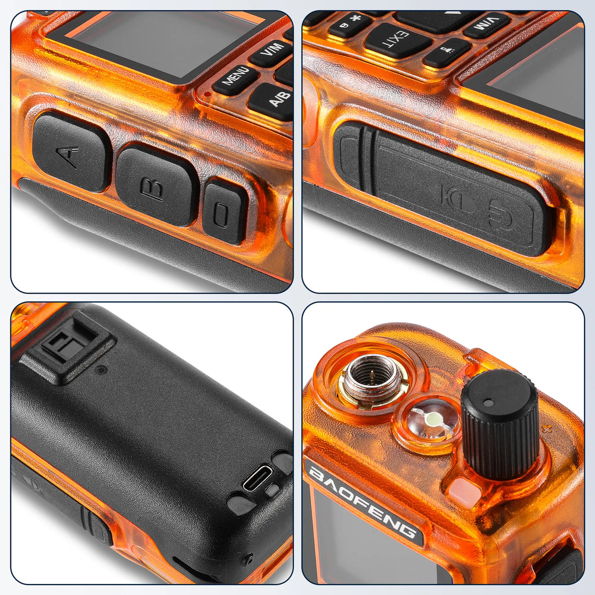Baofeng MINI-5G GMRS Radio 2-Pack | 5W Repeater Capable | App Programming | 1.44" Color Screen | 7-Band RX & Airband | 999 Channels | USB-C Charging - Radioddity