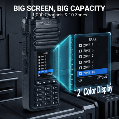 BAOFENG SW-9 10W Tri-Band Walkie Talkie | SSB HF Receiver | Airband & NOAA | Dual BT for App & Audio | Dual SMA Antenna Ports | 1000 Channels