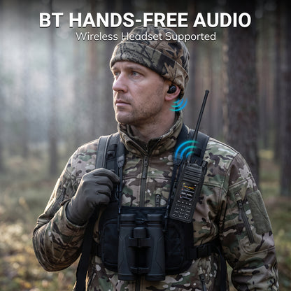 BAOFENG SW-9 10W Tri-Band Walkie Talkie | SSB HF Receiver | Airband & NOAA | Dual BT for App & Audio | Dual SMA Antenna Ports | 1000 Channels