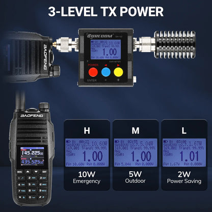 BAOFENG UV-29 Pro 10W UHF/VHF Two-Way Radio | Cross-Band Repeater | App Programming & BT Headset/PTT | Airband/NOAA/FM | 2600mAh USB-C | 1000 Channels