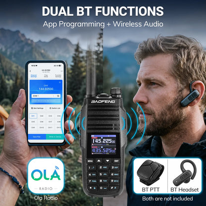 BAOFENG UV-29 Pro 10W UHF/VHF Two-Way Radio | Cross-Band Repeater | App Programming & BT Headset/PTT | Airband/NOAA/FM | 2600mAh USB-C | 1000 Channels