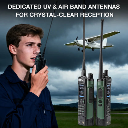 Baofeng UV-32 Ham Radio | 10W | Multi-Band  | GPS | APP & CHIRP Programmable | 2.0” Large Color Display | 1000CHs | NOAA/Airband Receiver