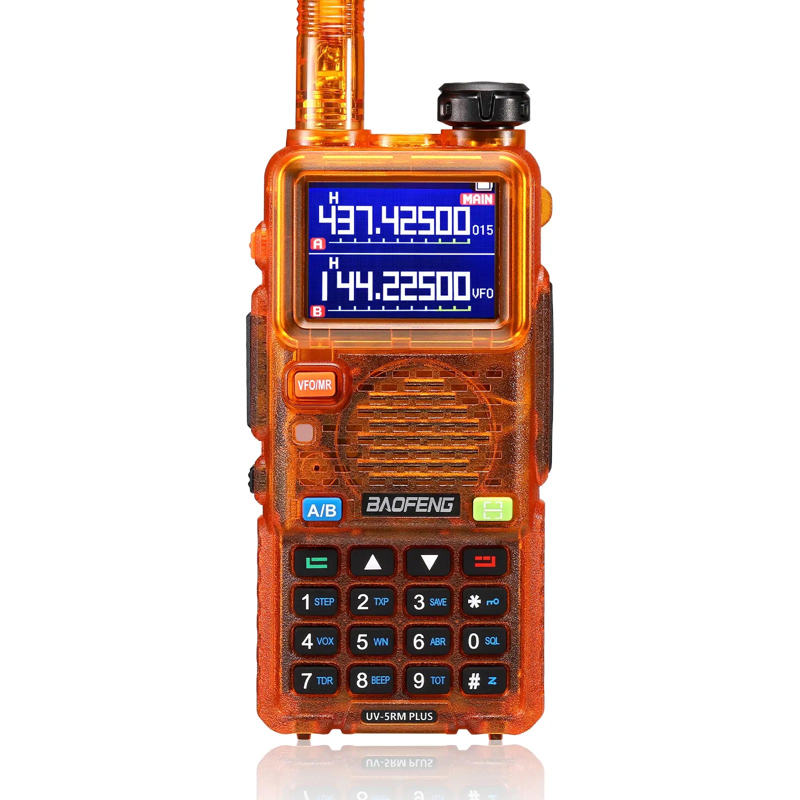 BAOFENG UV-5RM Plus 10W Ham Radio in Orange | Airband & NOAA RX | 1.77