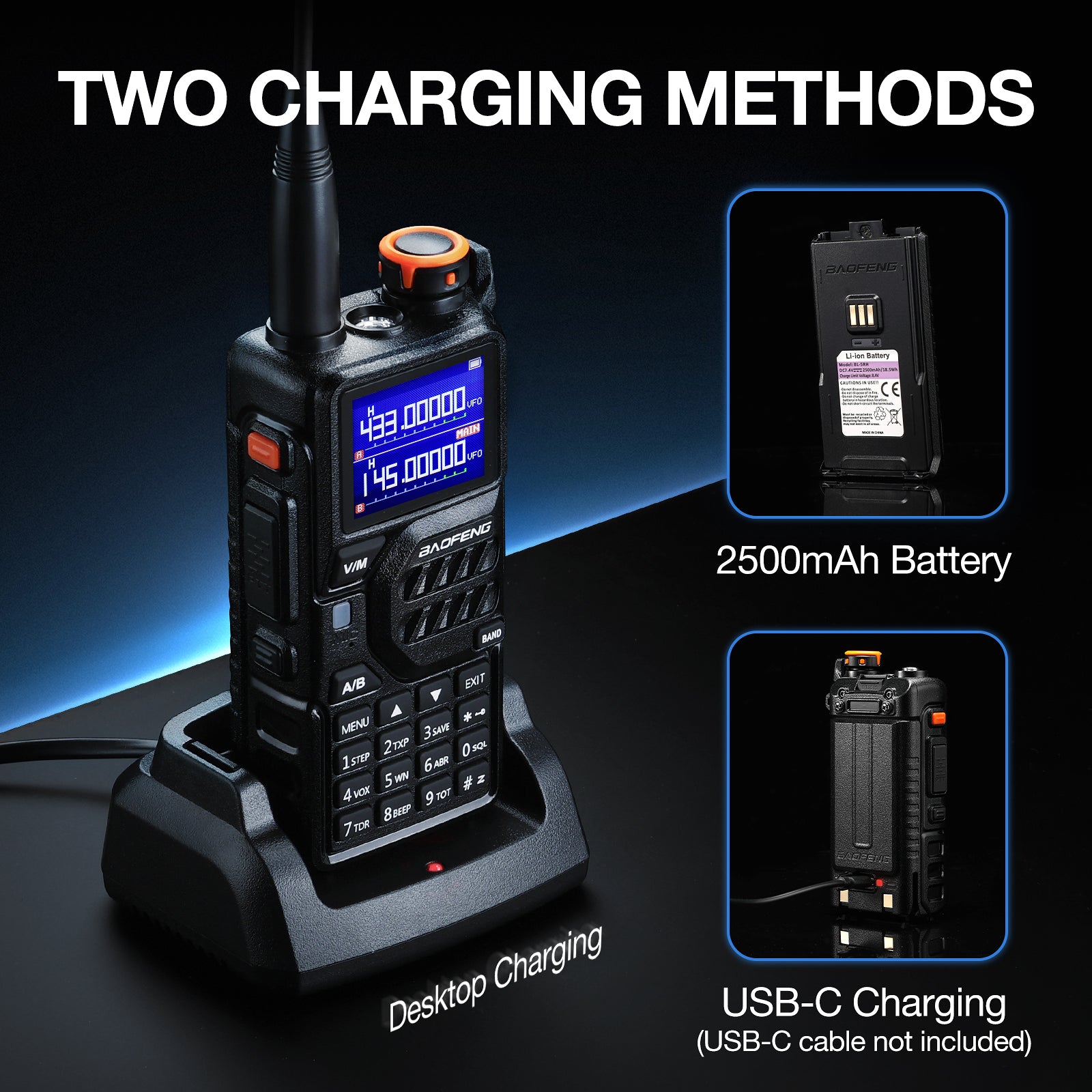 Baofeng UV-9R Plus Talkie-walkie FM radio VHF/UHF IP67 étanche avec Baofeng UV-9R Plus Talkie-walkie FM radio VHF/UHF IP67 étanche avec