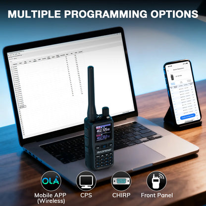 Baofeng UV-5G Mini GMRS Radio | 5W | APP Programming | 1.44 Inch Color Screen | 999CH | NOAA | USB-C Charging - Radioddity