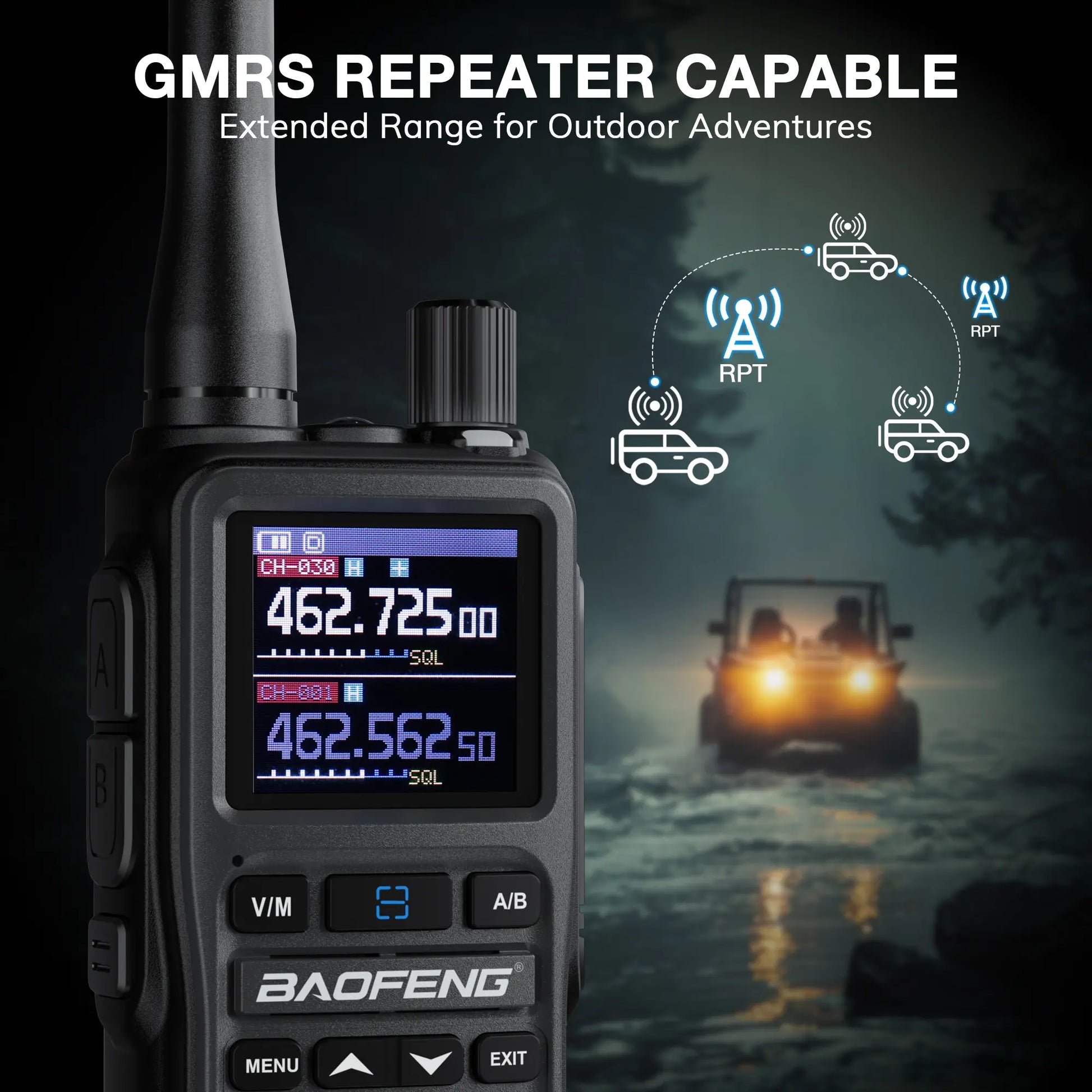 Baofeng UV-5G Mini GMRS Radio | 5W | APP Programming | 1.44 Inch Color Screen | 999CH | NOAA | USB-C Charging - Radioddity