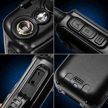 Baofeng UV-5G Mini GMRS Radio | 5W | APP Programming | 1.44 Inch Color Screen | 999CH | NOAA | USB-C Charging - Radioddity