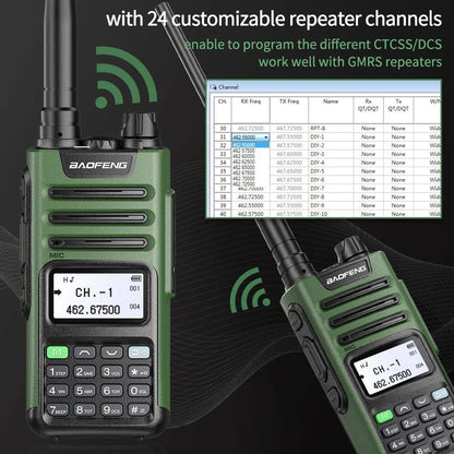Baofeng GM-15 Pro 5W GMRS Radio | NOAA Weather Receiver | USB-C Charger | GMRS Repeater Channel - Radioddity