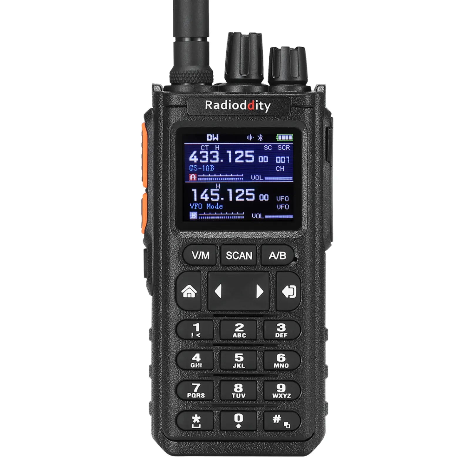 Radioddity GS-10B 10W Ham Radio | Multi-Band TX & RX | BT APP Programmable | Dual PTT | Color Display | USB-C - Radioddity