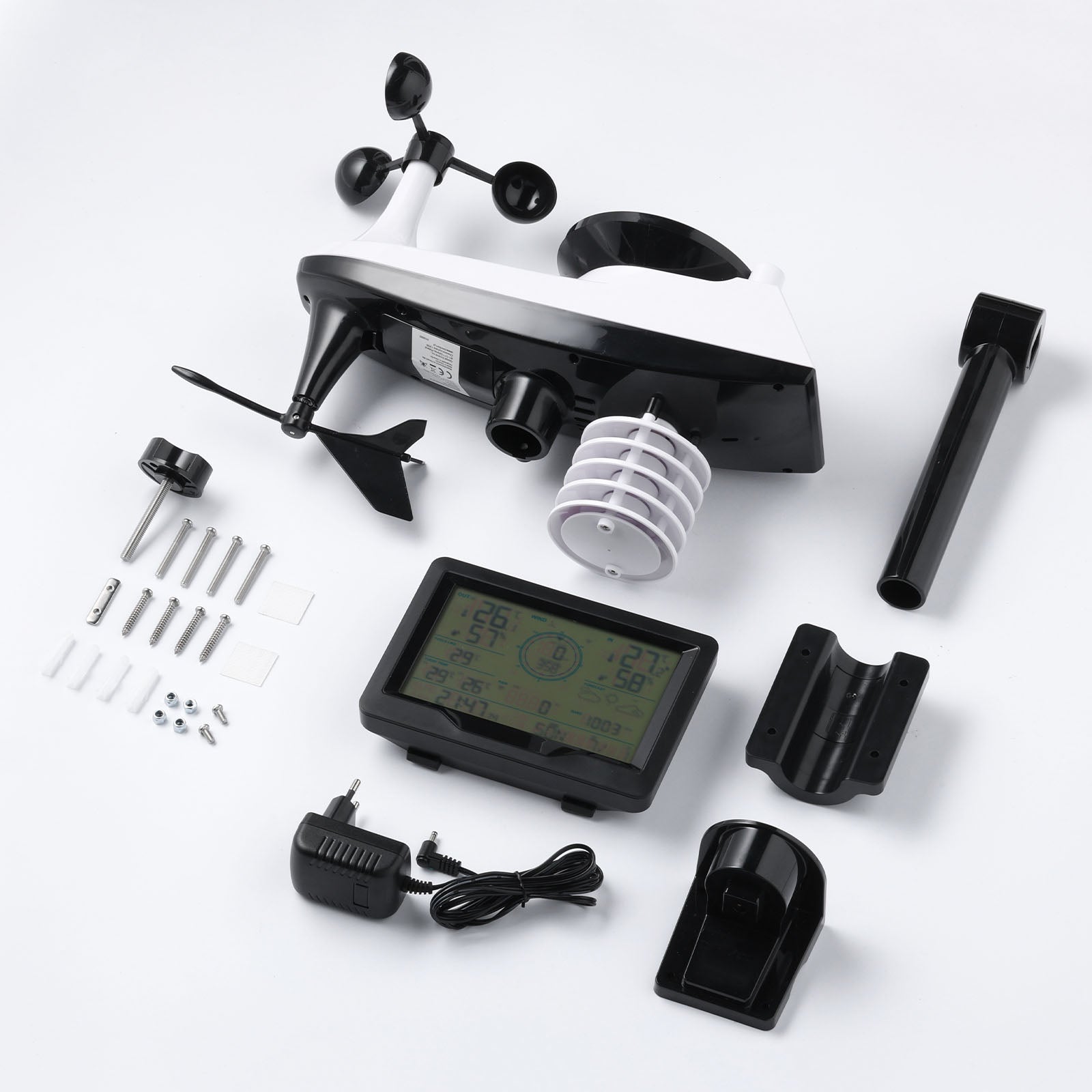 Raddy AG7 Weather Station Wireless Indoor Outdoor Thermometer, 7.4'' Digital Color Display