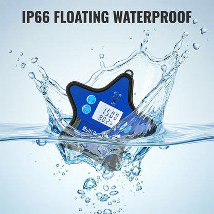 Raddy PM-1 Smart Pool Monitor | 9-in-1 Water Tester | App Monitoring & Data Export | High-Precision Sensors | 120H Floating Tester | For pH/Chlorine/ORP