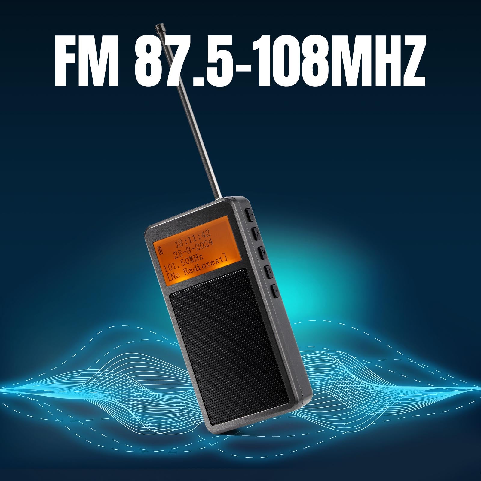 Raddy RF205 Portable FM Radio | BT 5.3| FM-to-BT Signal Output | Pocke ...