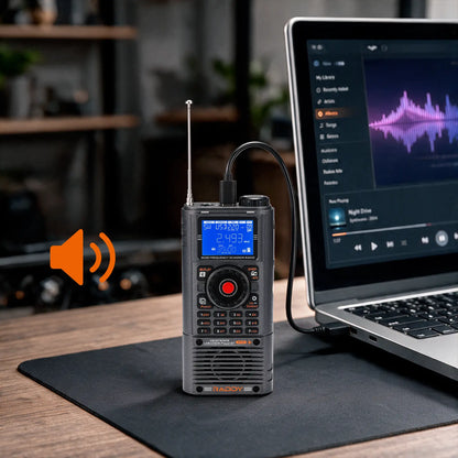 Raddy RF780 Shortwave SSB All Band Radio | Keypad & Shuttle Tuning | FM/AM/SW/AIR/CB/VHF/UHF/WB | App Control | Broadcast Recording | External MW Antenna