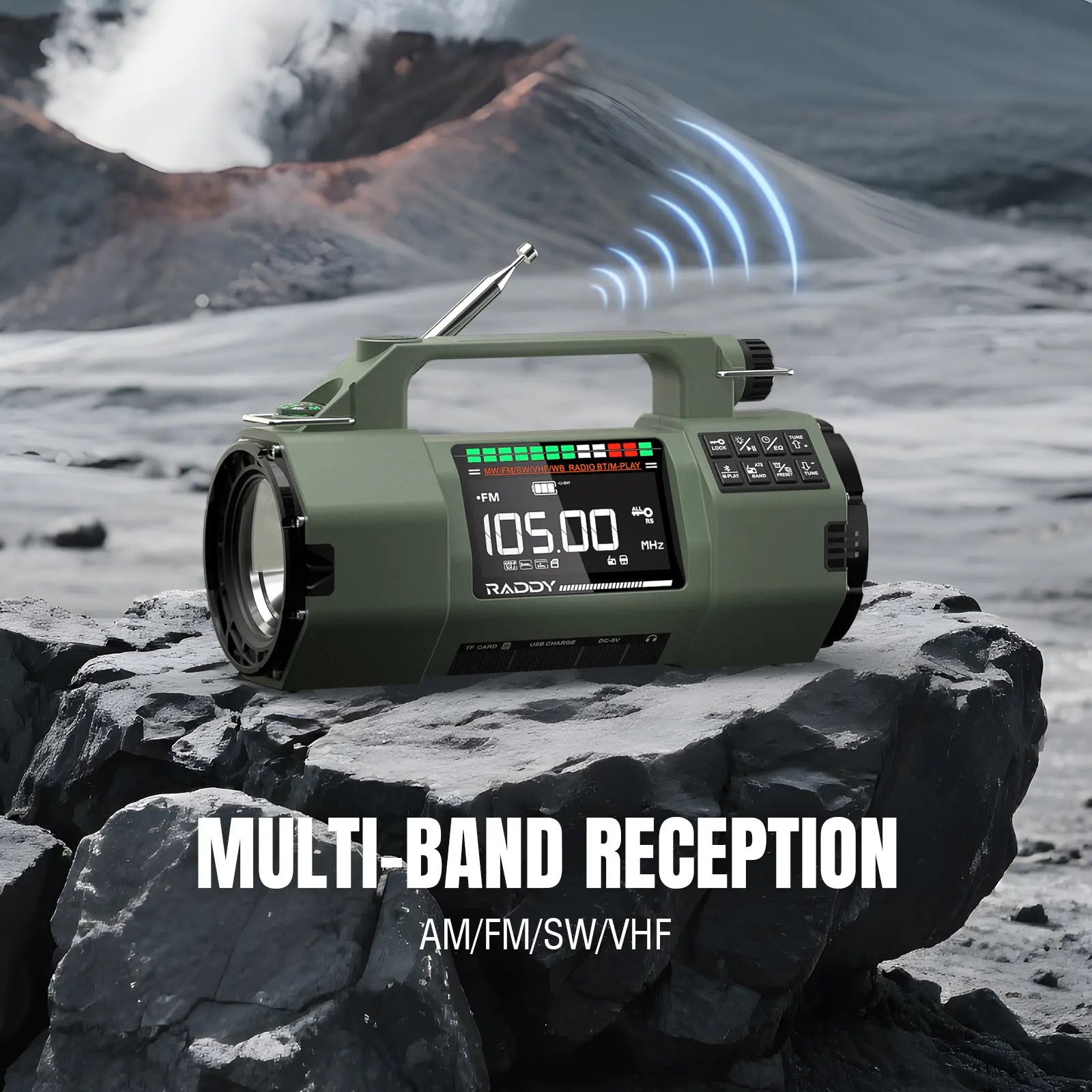 Raddy SH-905 Notfallradio, Handkurbel, Solar, AM/FM/SW/NOAA-Wetterwarnung, tragbares Wetterradio mit Taschen- & Leselampe, SOS, Batterie-Backup für Stromausfall & Camping Raddy SH-905 Notfallradio, Handkurbel, Solar, AM/FM/SW/NOAA-Wetterwarnung, tragbares Wetterradio mit Taschen- & Leselampe, SOS, Batterie-Backup für Stromausfall & Camping