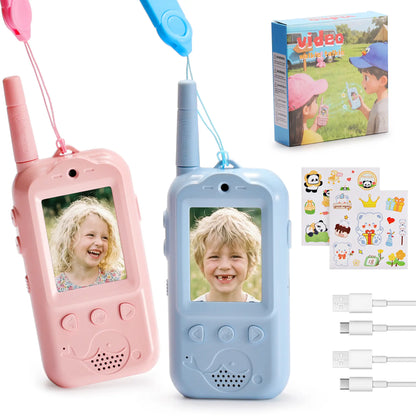 Radioddity KiddoTalk V1 Video Screen Walkie Talkies | 4 Fun Video Modes & Voice Effect | Toys for Boys&Girls - Radioddity
