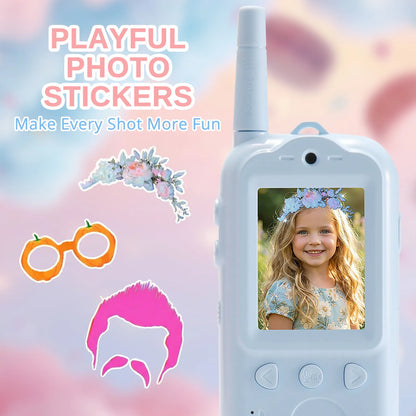 Radioddity KiddoTalk V1 Video Screen Walkie Talkies | 4 Fun Video Modes & Voice Effect | Toys for Boys&Girls - Radioddity
