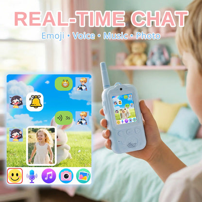 Radioddity KiddoTalk V1 Video Screen Walkie Talkies | 4 Fun Video Modes & Voice Effect | Toys for Boys&Girls - Radioddity