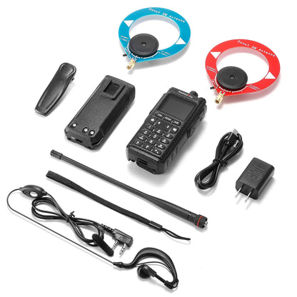 Radioddity GS-10B Pro 8W Ham Radio | Real-Time Spectrum | HF SSB CW Airband | Citizen Band | NOAA Receiver | BT APP Programming | 999 Channels | 2 Donut Antennas