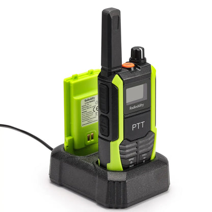 Radioddity HD-2 Dual-Slot Desktop Charger | USB-C Charging Dock | For HD-2 Walkie Talkies & Spare Batteries | Smart LED Indicator | Multi-Protection Safety Circuit