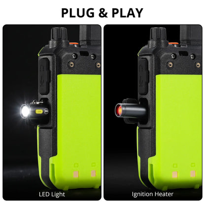 Radioddity Light & Ignition Kit | Plug-and-Play USB-C | Micro LED Light | Puff-to-Start Flameless Igniter | Battery-Free | For HD-2 Radio, Phones & USB-C Devices