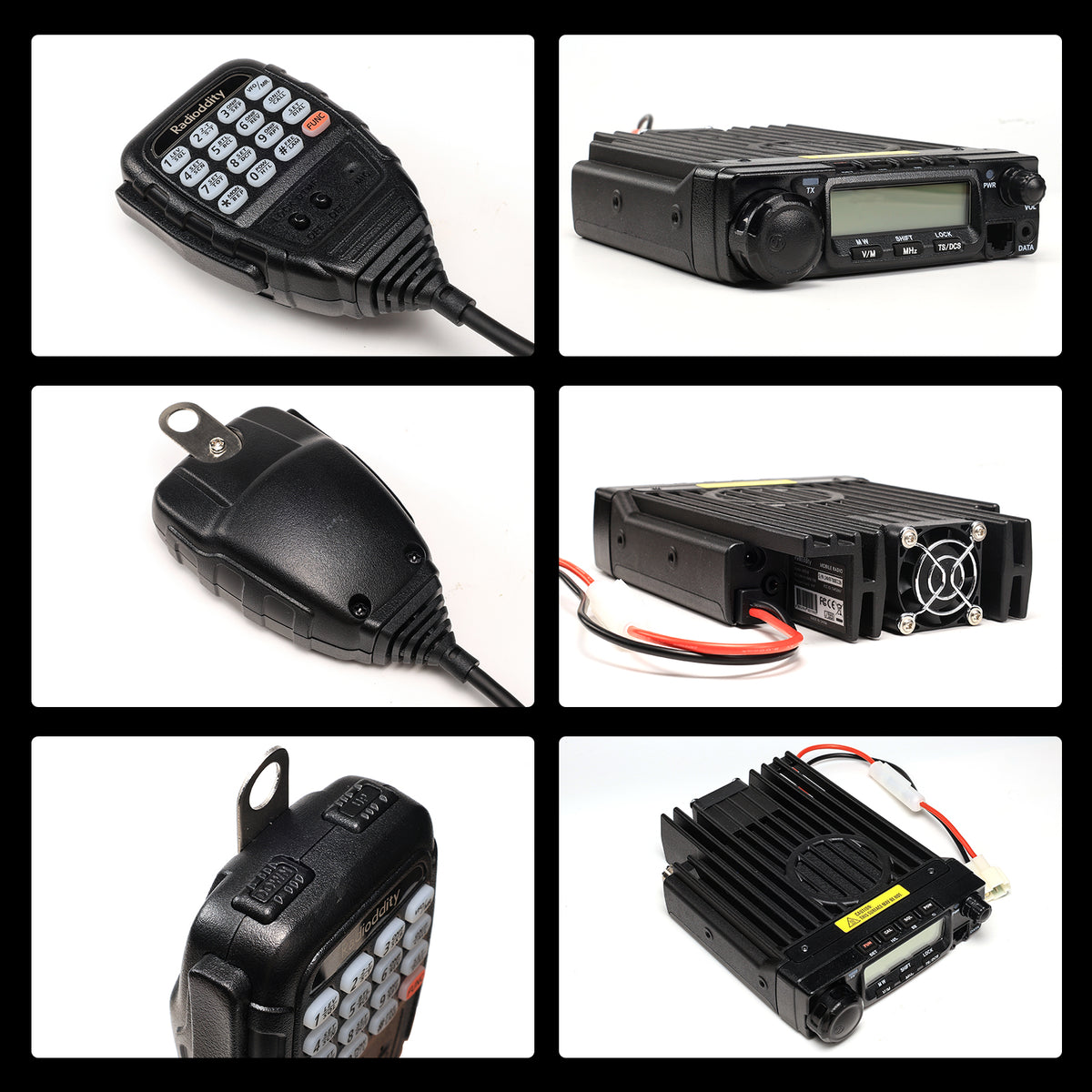 Radioddity VB70-B Mobile Radio | VHF | Max 70W | Bluetooth PTT | Backg