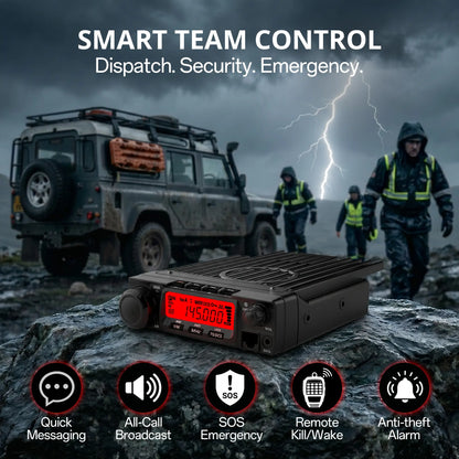 Radioddity VB70 VHF Mobile Radio | 70W High Power | 144-148MHz & Airband | 510 CH | Noise Cancelling | Remote Kill/Wake | For Trucks & Off-road