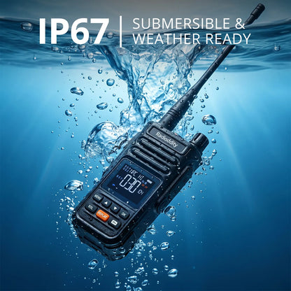 Radioddity X1 Pro GMRS Radio | 7W Long Range | IP67 Waterproof | Repeater Capable | 3000mAh Battery | Record Replay | For Off-Road Overlanding