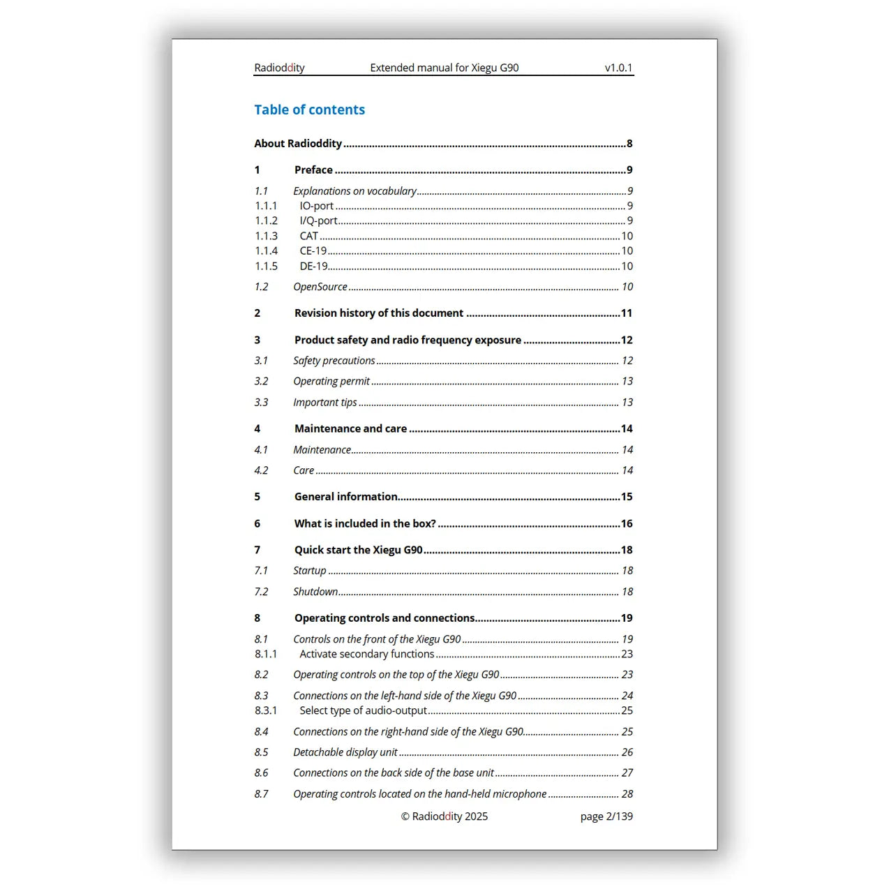 [eBook] Radioddity Extended Manual for Xiegu G90 - Radioddity