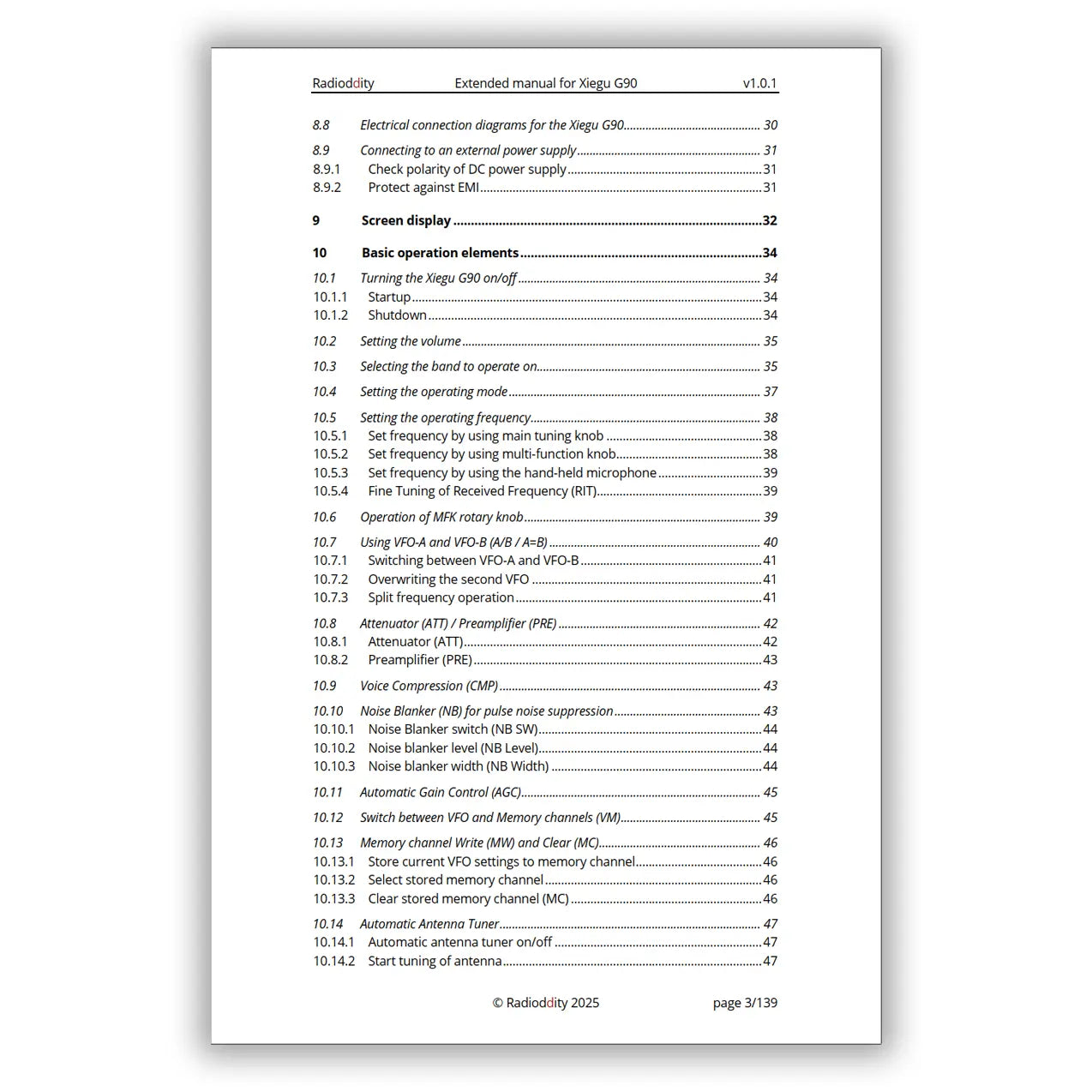 [eBook] Radioddity Extended Manual for Xiegu G90 - Radioddity