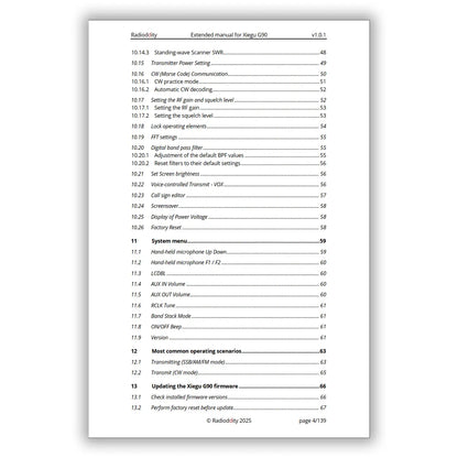 [eBook] Radioddity Extended Manual for Xiegu G90 - Radioddity